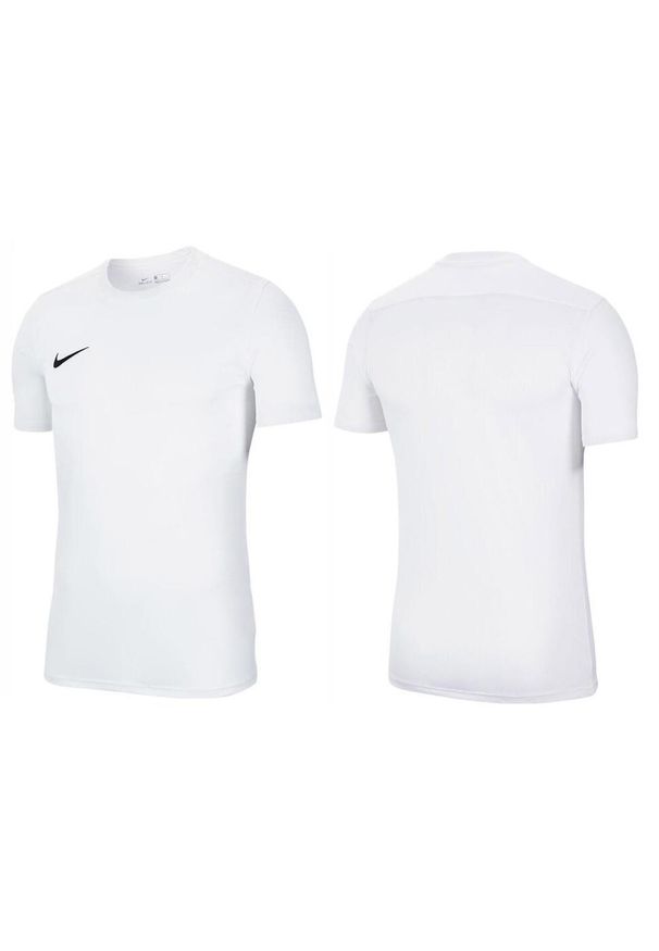 Koszulka sportowa męska z krótkim rękawem Nike Park VII. Kolor: biały. Długość rękawa: krótki rękaw. Technologia: Dri-Fit (Nike). Długość: krótkie. Sport: piłka nożna