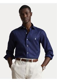 Polo Ralph Lauren Koszula 710B15596003 Granatowy Custom Fit. Typ kołnierza: polo. Kolor: niebieski. Materiał: len #1
