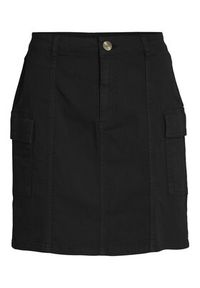 Vila Spódnica jeansowa 14089780 Czarny Regular Fit. Kolor: czarny. Materiał: bawełna #3
