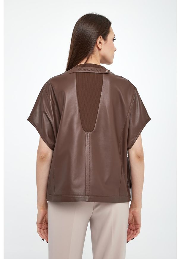 Kamizelka damska skórzana DIEGO M. Materiał: skóra