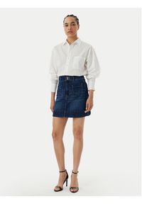 BOSS Spódnica jeansowa 50559404 Niebieski Regular Fit. Kolor: niebieski. Materiał: bawełna #4