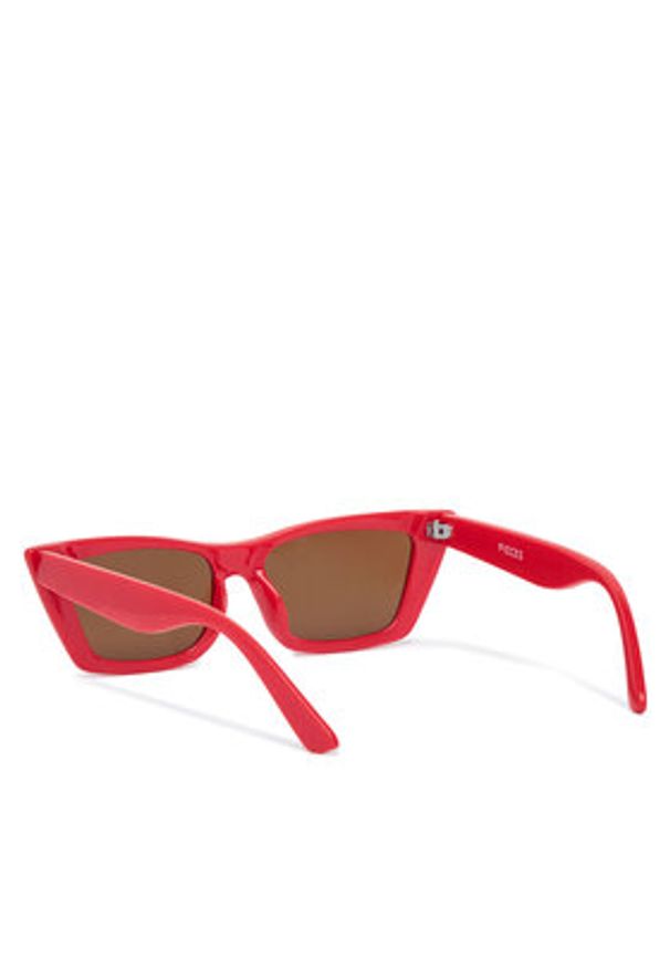 Pieces Okulary przeciwsłoneczne Pctrine Sunglass Box 175942 Czerwony. Kolor: czerwony. Materiał: syntetyk