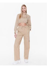 Calvin Klein Jeans Koszula J20J220330 Beżowy Cropped Fit. Kolor: beżowy. Materiał: bawełna #5