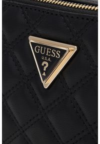 Guess - GUESS Czarna damska torebka Giully II. Kolor: czarny. Materiał: skórzane. Styl: elegancki, casual