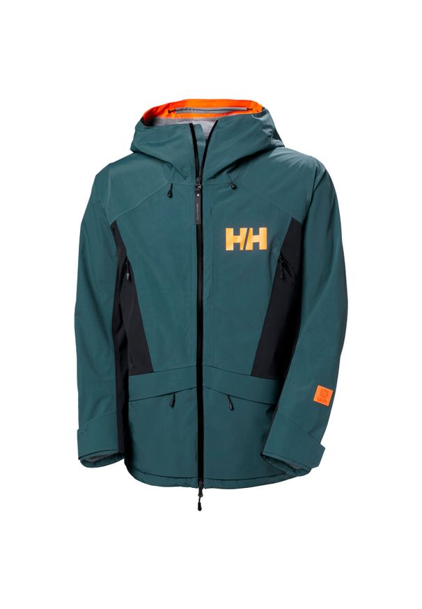Kurtka narciarska z kapturem Helly Hansen Sogn Tinden. Typ kołnierza: kaptur. Kolor: zielony. Sezon: zima. Sport: narciarstwo
