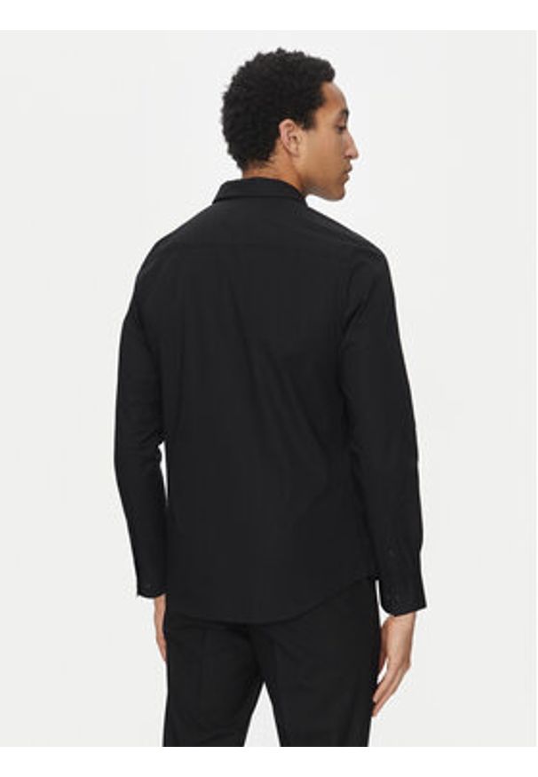 Calvin Klein Koszula LV04LB145G Czarny Slim Fit. Kolor: czarny. Materiał: bawełna