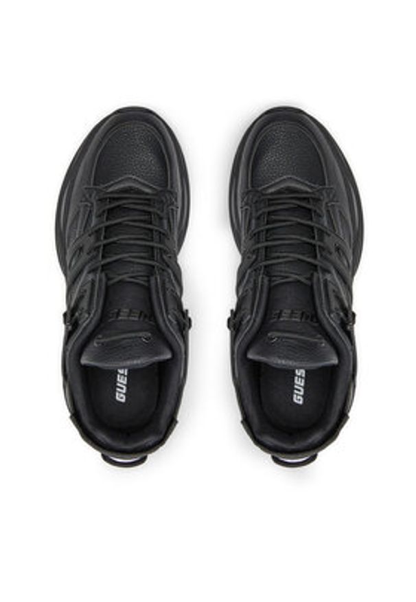 Guess Sneakersy Belluno Low FMTBEL ELE12 Czarny. Kolor: czarny. Materiał: skóra