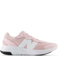 Buty dziecięce New Balance GK578PK - różowe. Kolor: różowy. Materiał: guma, materiał, syntetyk. Szerokość cholewki: normalna. Sport: bieganie