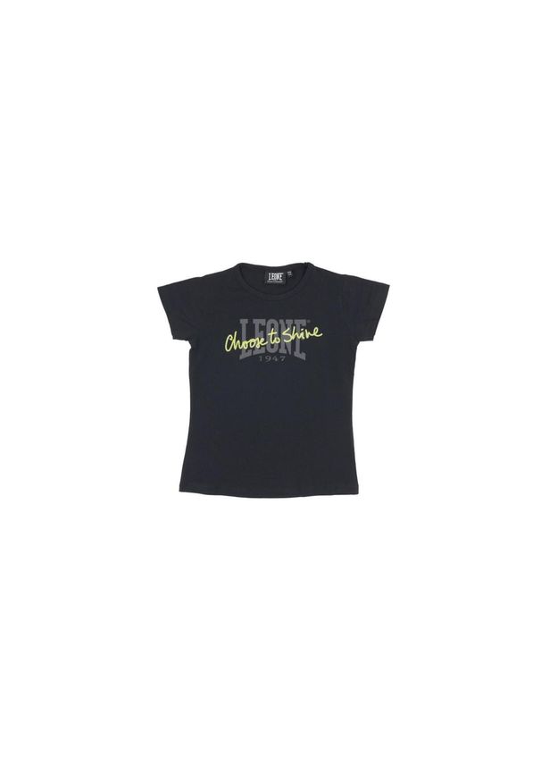LEONE 1947 APPAREL - Dziewczęcy t-shirt z krótkim rękawem Handwriting Dream. Kolor: czarny. Długość rękawa: krótki rękaw. Długość: krótkie. Sport: joga i pilates