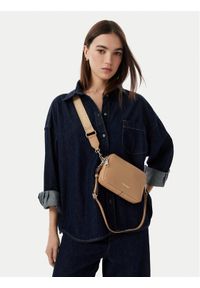 Calvin Klein Torebka Webbing 2X Strap Camera Bag LV04F3656G Beżowy. Kolor: beżowy. Materiał: skórzane #1