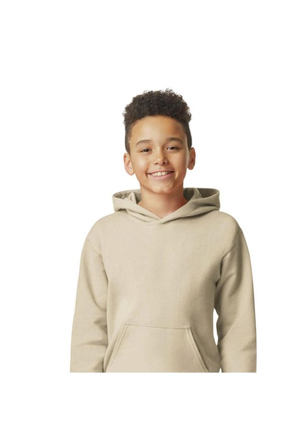 GILDAN - Bluza Dziecięca Softstyle Plain Fleece Midweight Hoodie. Kolor: beżowy
