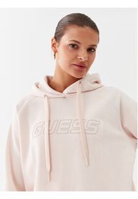Guess Bluza Euphemia V2BQ01 KBC00 Beżowy Regular Fit. Kolor: beżowy. Materiał: syntetyk
