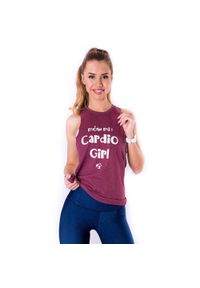 2SkIN - Bluzka treningowa damska na fitness 2skin CARDIO GIRL BRUDNY RÓŻ MELANŻ. Kolor: różowy. Wzór: melanż. Sport: fitness