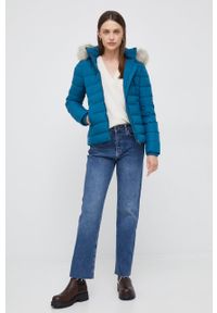 Tommy Jeans kurtka puchowa DW0DW08588.9BYY damska zimowa. Okazja: na co dzień. Kolor: turkusowy. Materiał: puch. Sezon: zima. Styl: casual #5