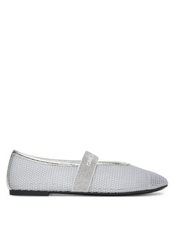 Karl Lagerfeld - KARL LAGERFELD Baleriny KL40125 Srebrny. Kolor: srebrny. Materiał: materiał