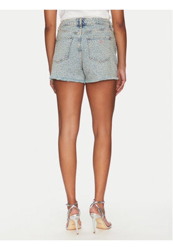 Guess Szorty jeansowe W5GD74 D5LQ2 Niebieski Regular Fit. Kolor: niebieski. Materiał: bawełna, jeans
