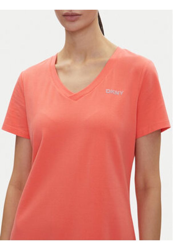 DKNY Sport Sukienka codzienna DP5D4902 Koralowy Regular Fit. Okazja: na co dzień. Kolor: pomarańczowy. Materiał: bawełna. Typ sukienki: sportowe, proste. Styl: casual, sportowy