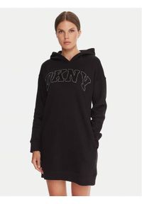 DKNY Sport Sukienka codzienna DP5D4917 Czarny Regular Fit. Okazja: na co dzień. Kolor: czarny. Materiał: bawełna. Typ sukienki: sportowe, proste. Styl: sportowy, casual