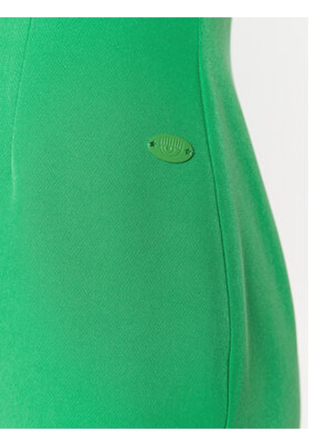 Chiara Ferragni Sukienka letnia 74CBO903 Zielony Slim Fit. Kolor: zielony. Materiał: syntetyk. Sezon: lato