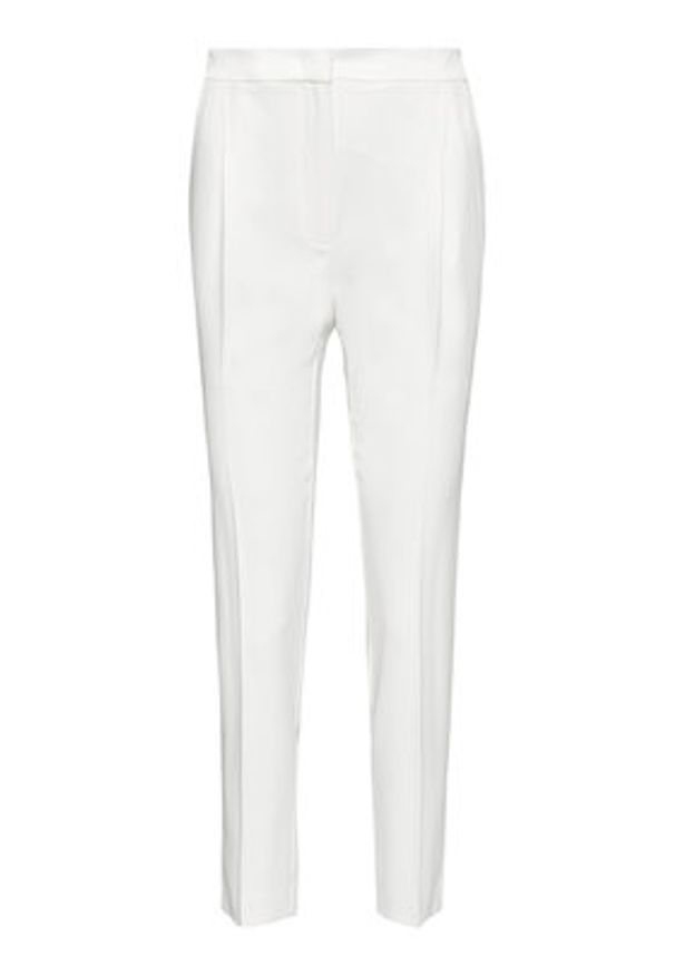 Marella Spodnie materiałowe Izabel 31310511200 Écru Regular Fit. Kolor: kremowy. Materiał: syntetyk