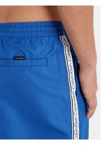 Calvin Klein Swimwear Szorty kąpielowe KM0KM00810 Niebieski Regular Fit. Kolor: niebieski. Materiał: syntetyk