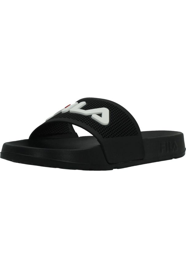 Klapki Fila Model Ffm0411 Kolor Czarny. Okazja: na co dzień. Kolor: czarny. Materiał: guma, syntetyk, materiał. Sport: pływanie, fitness
