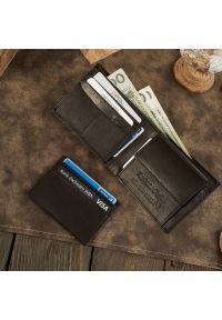 Portfel skórzany męski PAOLO PERUZZI T-78-BR brązowy. Kolor: brązowy. Materiał: skóra #1