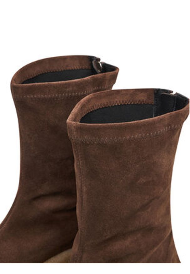 Vic Matié Botki 1F2308D HF04D020350 Brązowy. Kolor: brązowy. Materiał: zamsz, skóra