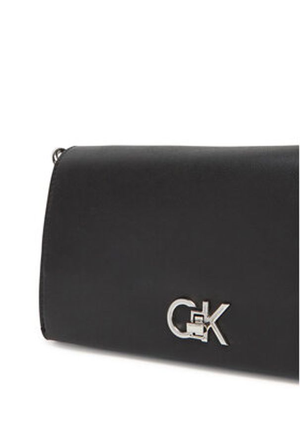 Calvin Klein Torebka Re-Lock Mini Conv LV04F3103G Czarny. Kolor: czarny. Materiał: skórzane