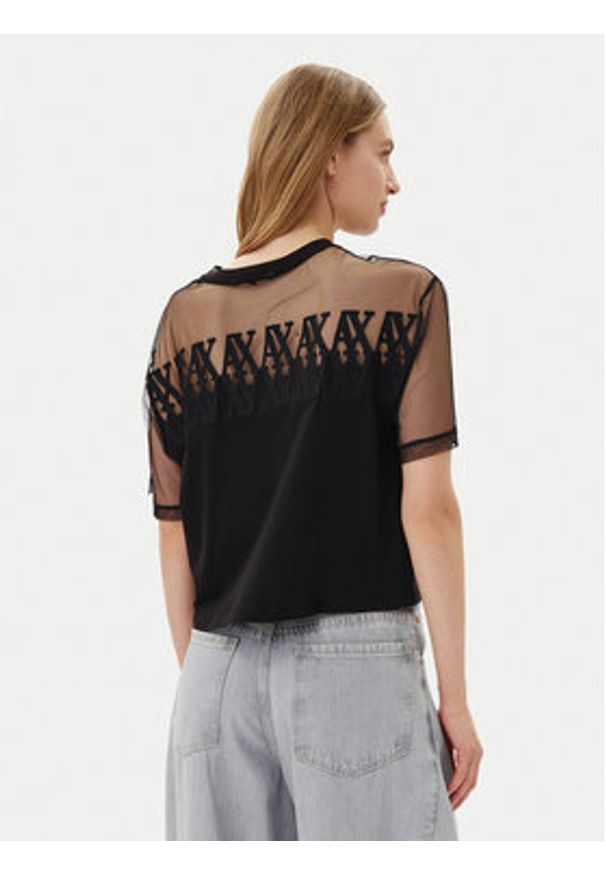 Armani Exchange T-Shirt XW000516 AF10359 UC001 Czarny Cropped Fit. Kolor: czarny. Materiał: bawełna