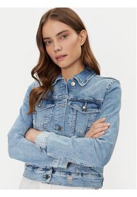 Guess Kurtka jeansowa W5RN01 D5L71 Niebieski Regular Fit. Kolor: niebieski. Materiał: bawełna