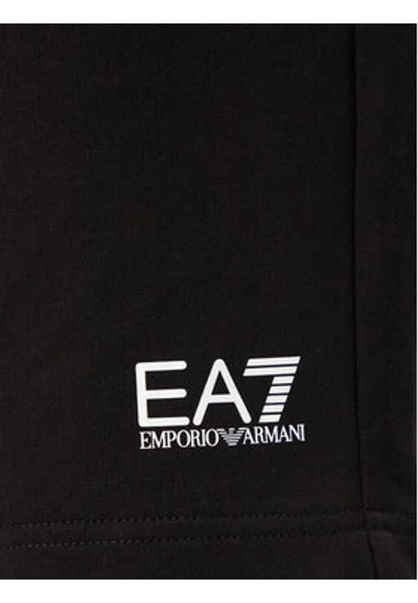 EA7 Emporio Armani Szorty sportowe 8NPS65 PJVRZ 1200 Czarny Regular Fit. Kolor: czarny. Materiał: bawełna. Styl: sportowy