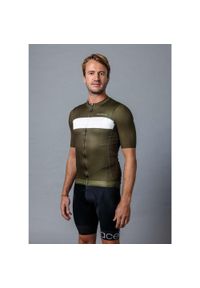 ACELERA - Męska profesjonalna koszulka kolarska z krótkim rękawem. Kolor: zielony. Długość rękawa: krótki rękaw. Długość: krótkie. Sport: kolarstwo #1