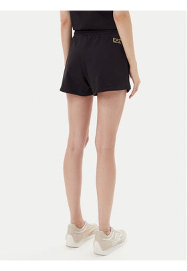 EA7 Emporio Armani Szorty sportowe 7W000108 AF12473 MC004 Czarny Loose Fit. Kolor: czarny. Materiał: bawełna