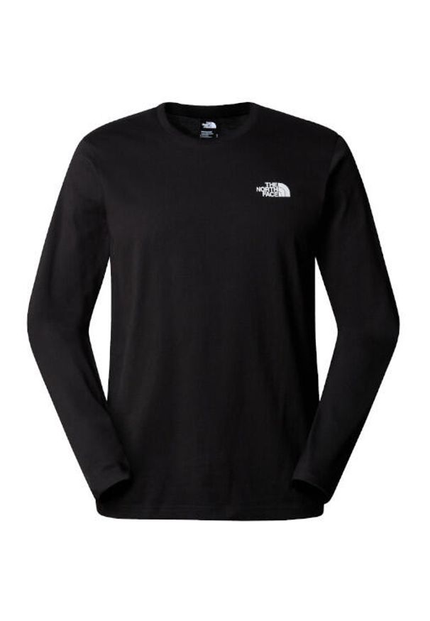 Bluza turystyczna męska The North Face M L/S Simple Dome Tee. Kolor: wielokolorowy, czarny. Długość rękawa: długi rękaw. Długość: długie