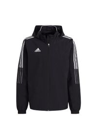 Adidas - Bluza piłkarska męska adidas Tiro 21 Allweather. Kolor: biały, czarny, wielokolorowy. Sport: piłka nożna