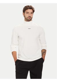 Hugo - HUGO Golf Daporollo 50547372 Beżowy Regular Fit. Typ kołnierza: golf. Kolor: beżowy. Materiał: bawełna #1