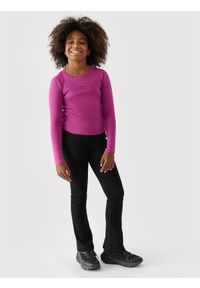 4f - 4F Longsleeve slim gładki dziewczęcy - różowy 164 (13-14 lat). Okazja: na co dzień. Kolor: różowy. Materiał: bawełna, jersey, dzianina. Długość rękawa: długi rękaw. Długość: długie. Wzór: gładki. Sezon: lato. Styl: sportowy, klasyczny, casual