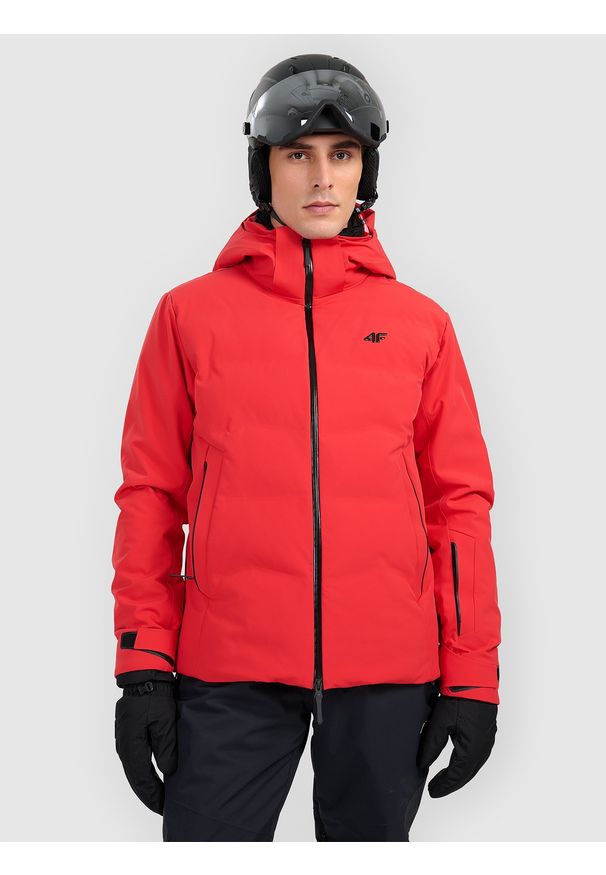 4f - 4F Kurtka narciarska membrana 15000 męska - czerwona S. Kolor: czerwony. Materiał: materiał, mesh. Sezon: zima