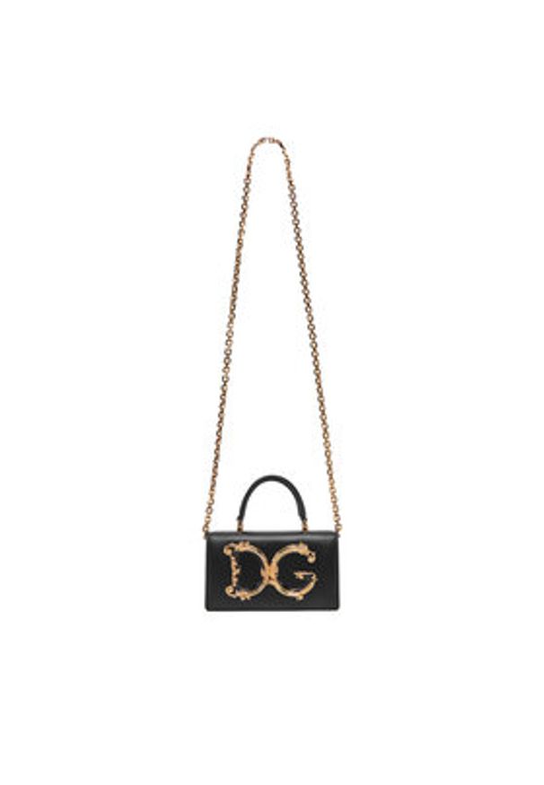 DOLCE & GABBANA - Dolce&Gabbana Torebka BI3278 AQ507 Czarny. Kolor: czarny. Materiał: skórzane