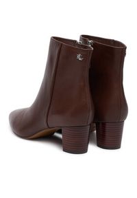 Lauren Ralph Lauren - LAUREN RALPH LAUREN Botki Demi 802974503002 Brązowy. Kolor: brązowy. Materiał: skóra #4