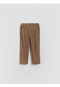Reserved - Bawełniane spodnie - brązowy. Kolor: brązowy. Materiał: bawełna #1
