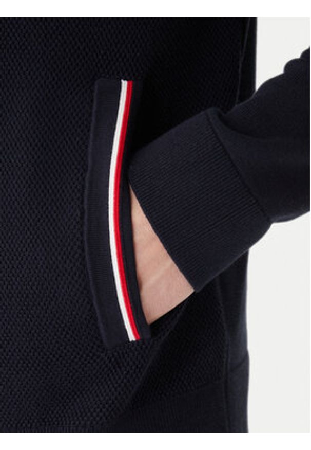 TOMMY HILFIGER - Tommy Hilfiger Kardigan MW0MW41543 Granatowy Regular Fit. Kolor: niebieski. Materiał: bawełna
