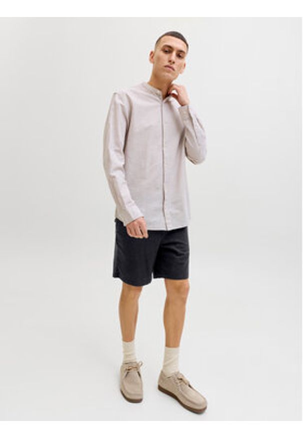 Jack & Jones Szorty materiałowe Jaiden 12293768 Czarny Relaxed Fit. Kolor: czarny. Materiał: bawełna