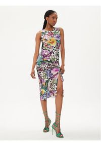 Just Cavalli Sukienka codzienna 76PAO939 Kolorowy Slim Fit. Okazja: na co dzień. Materiał: wiskoza. Wzór: kolorowy. Typ sukienki: proste. Styl: casual