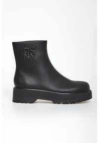 Botki damskie skórzane DKNY. Materiał: skóra #4
