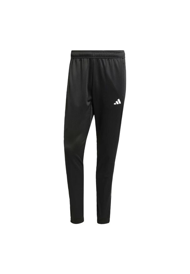 Adidas - Spodnie Train Essentials Camo Training. Kolor: czarny. Materiał: dzianina, materiał
