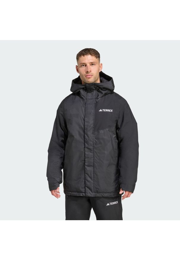Adidas - Kurtka Terrex Multi 2L Rain.Rdy Insulated. Kolor: wielokolorowy, szary, czarny. Sport: turystyka piesza, snowboard, narciarstwo