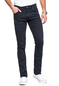 Wrangler - WRANGLER SPODNIE MĘSKIE LARSTON NAVY WASHED W18SHD49I. Materiał: materiał #4