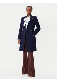 Rinascimento Płaszcz wełniany CFC0126218003 Granatowy Regular Fit. Kolor: niebieski. Materiał: syntetyk #4